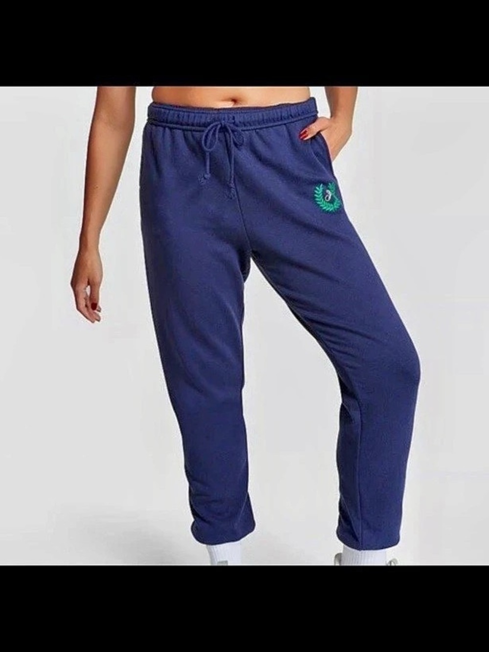 Victoria's Secret PINK Logo Jogger Pants in Blue Like New